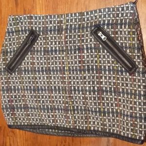 Knit Plaid Mini Skirt Size 4